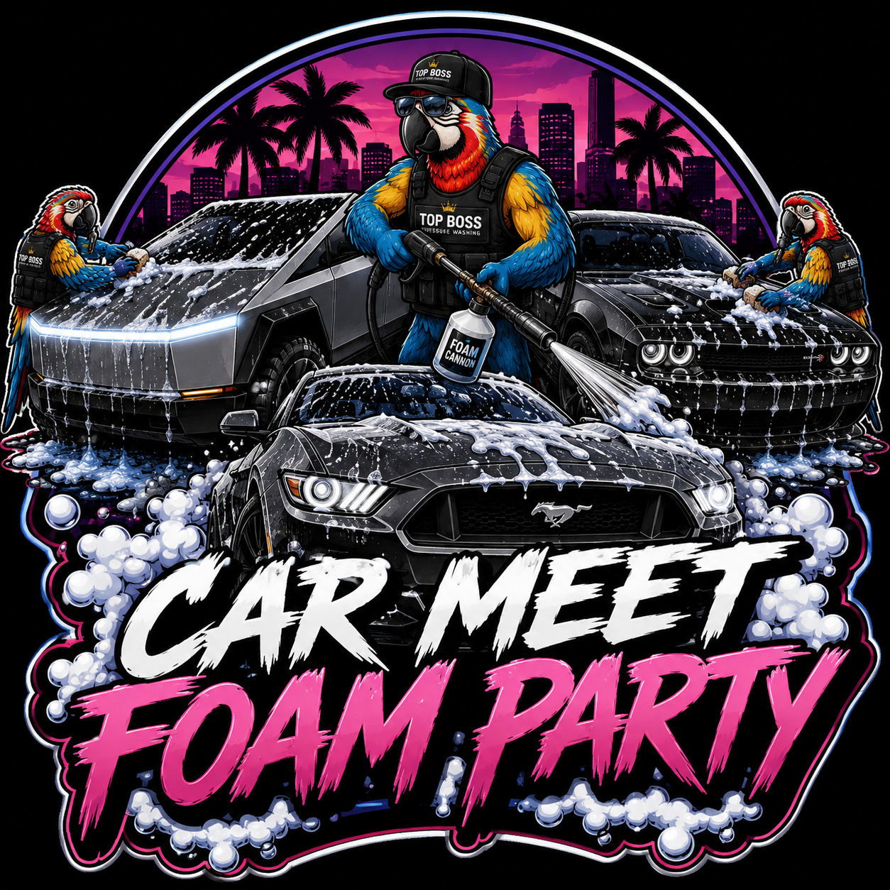 Car meet foam party